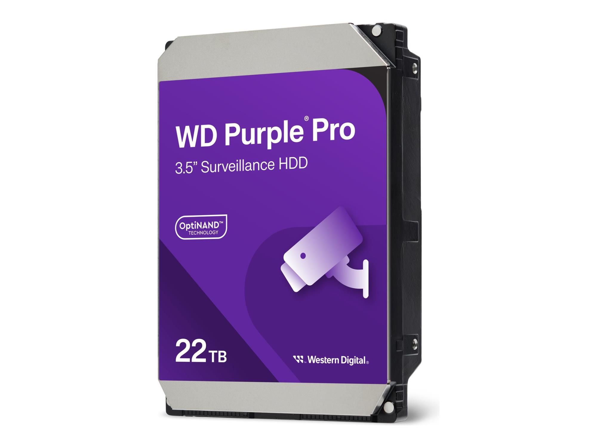 WD Purple Pro WD221PURP - Festplatte - 22 TB - Videoüberwachung, Smart Video - intern - 3.5" (8.9 cm)