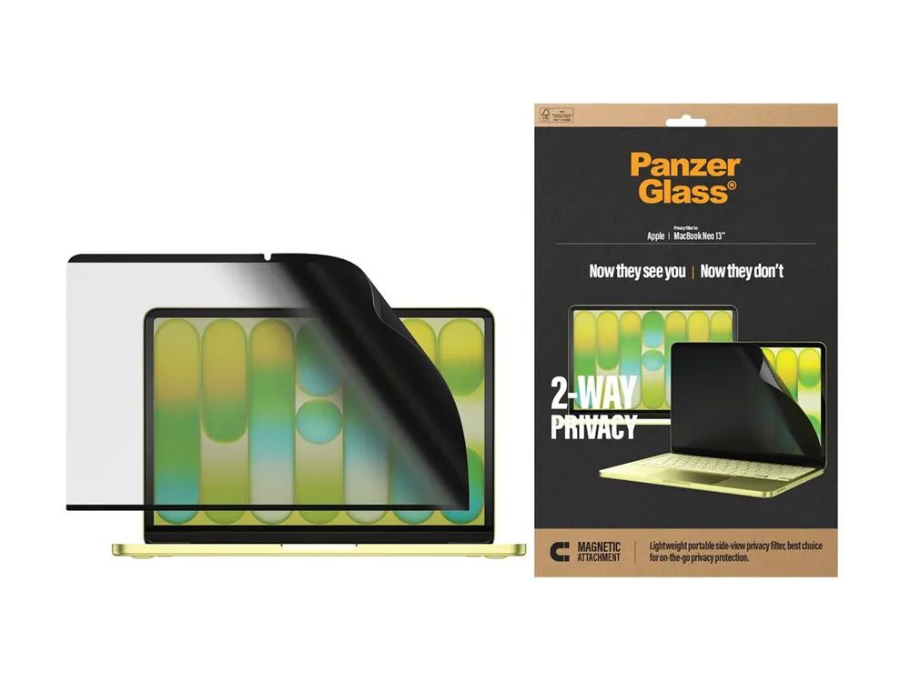 PanzerGlass Magnetic 2-Way Privacy Displayschutzglas| Apple MacBook Neo 13''|
