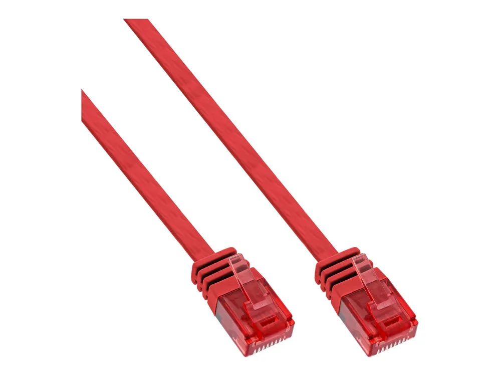 InLine Patchkabel flach - U/UTP - Cat.6 - rot - 1,5m