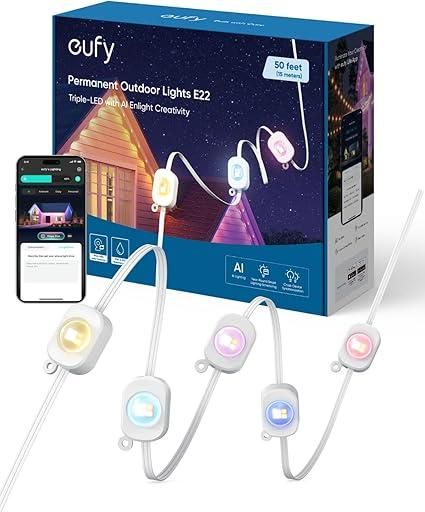 eufy Outdoor-Lichterkette E22, 15m, 60 Triple-LEDs