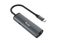 Equip USB-C-auf-RJ45-Gigabit-Netzwerk + PD-Adapter - USB Typ-C - 100 W - 10,100,1000 Mbit/s - Schwarz - Grau - RJ-45 - USB 3.2 Gen 1 (3.1 Gen 1) Type-C - Aluminium