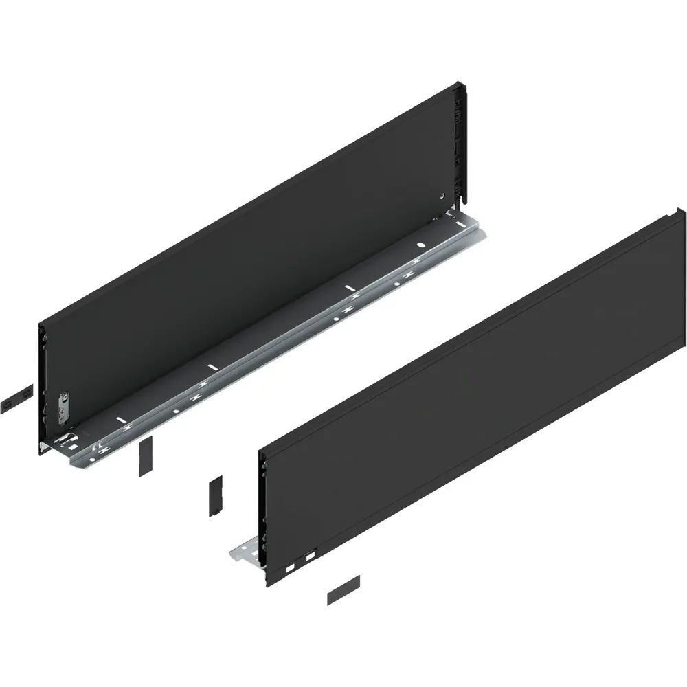 BLUM LEGRABOX pure Zarge Höhe C, NL 650, Carbonschwarz-matt