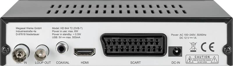 Megasat Set-Top-Box HD 644 T2 Open-Box