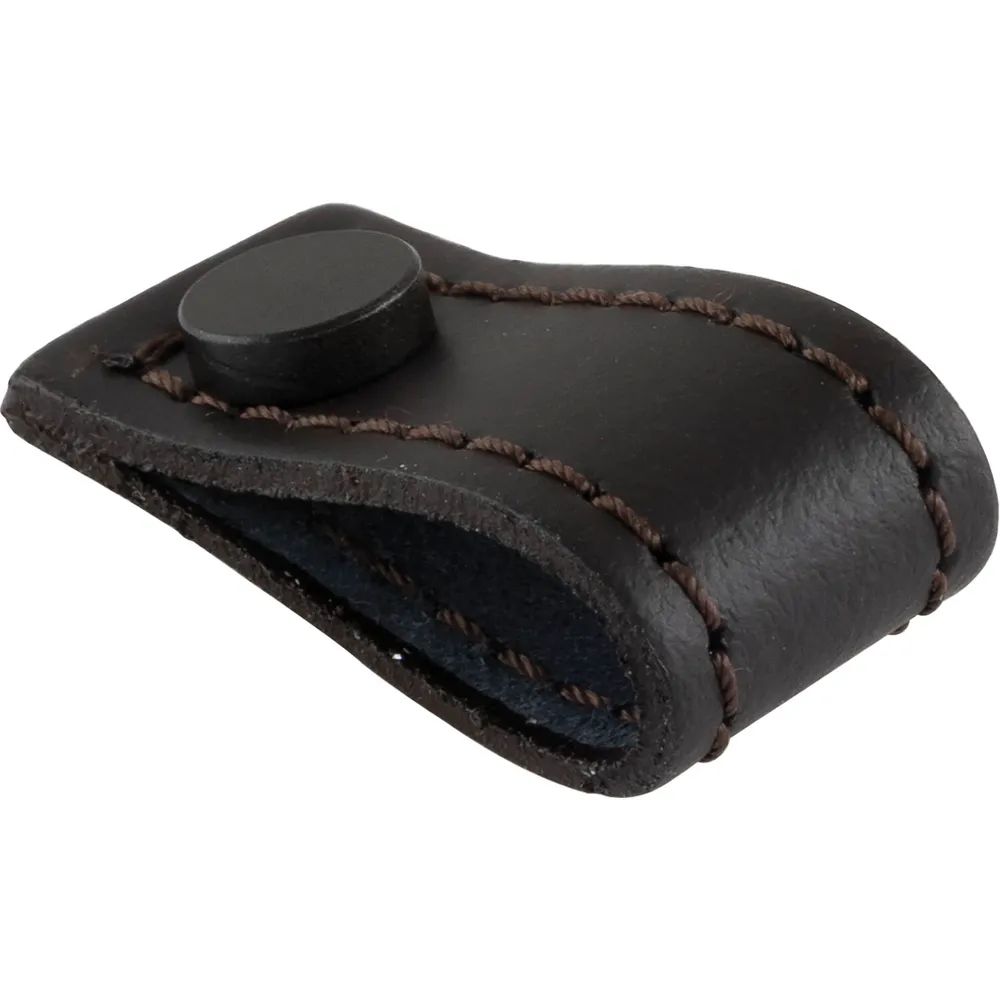 Pamar Knopf Marse Breite 18 mm, Höhe 38 mm, Leder dunkelbraun