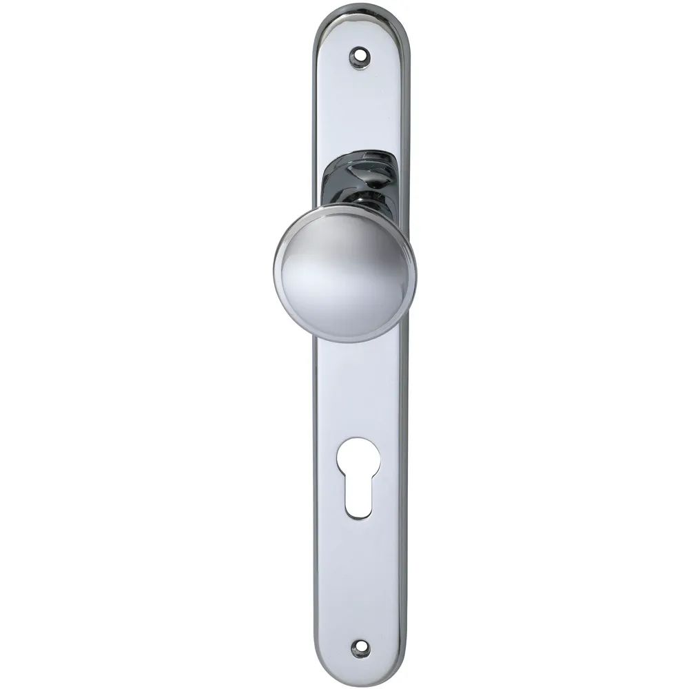 Marchesi Haustür - Knopflangschild ELEGANT 22, PZ88, Messing verchromt