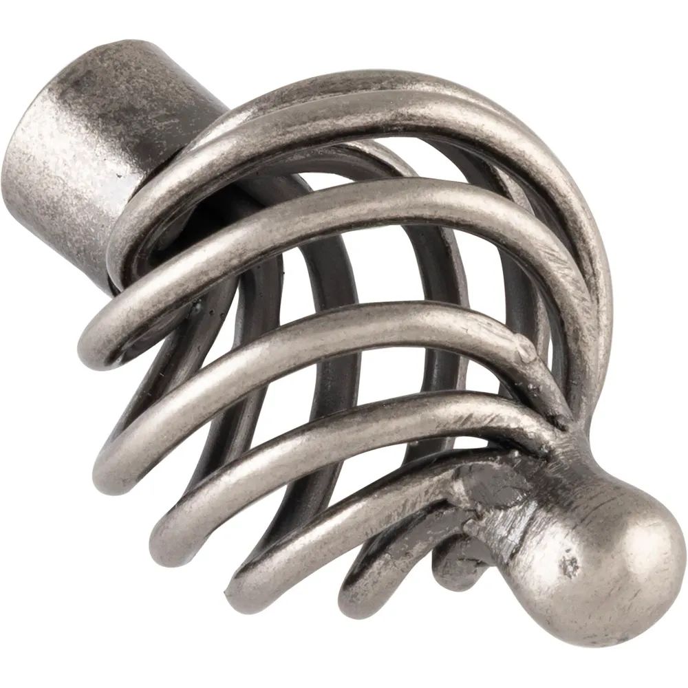 Siro Knopf Cage ø 34 mm, Tiefe 50 mm, Stahl altzinn antik