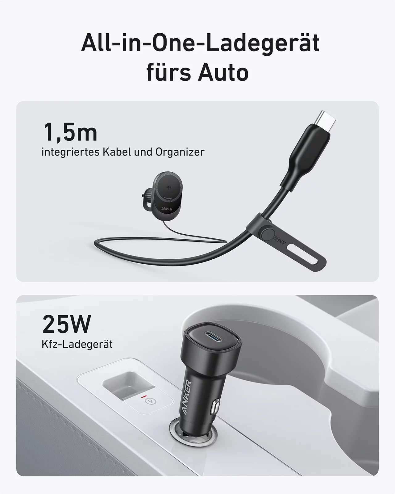 Anker MagGo Magnetic Wireless Car Charger 15W