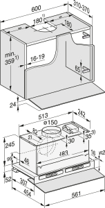 Miele Dunstabzugshaube DAS 4640 Glas transparent