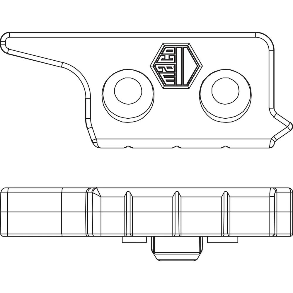 MACO MM Hebeteil 12L, Eurofalz 20mm, 9V, mit Positionszapfen 8x4, rechts, silber