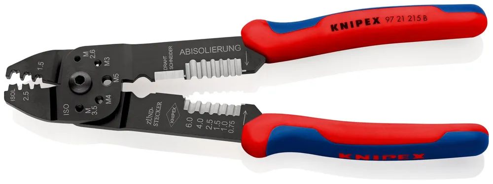 KNIPEX Crimpzange mit Mehrkomponenten-Hüllen schwarz lackiert 230 mm