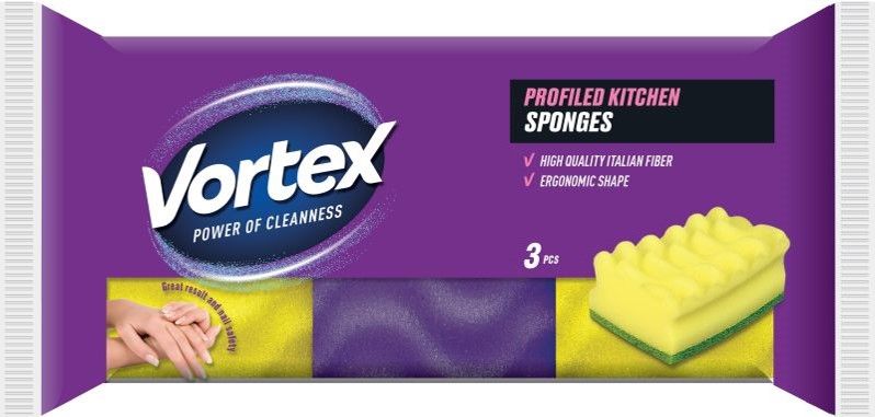 VORTEX PROFILED & CARE Küchenschwämme 3 Stk