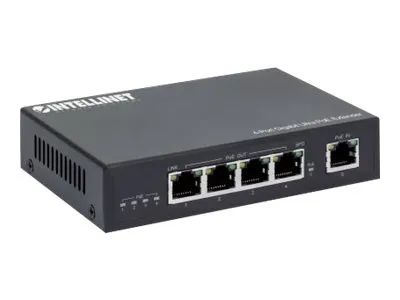 IC Intracom Intellinet 4-Port Gigabit Ultra PoE Extender, Adds up to 100 m (328 ft.)
