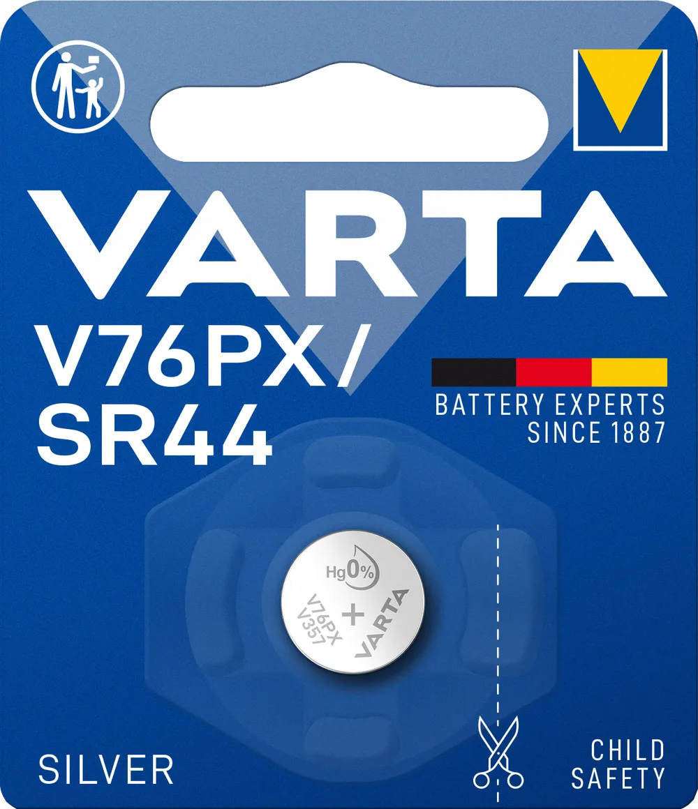VARTA SILVER Coin V76PX/SR44 Blister 1