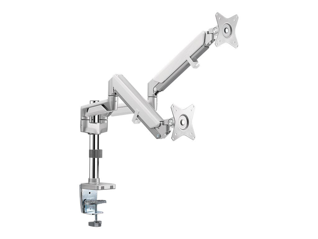 LogiLink Befestigungskit - einstellbarer Arm - für 2 LCD-Displays / Curved LCD-Displays - Kunststoff, Aluminium, Stahl - Bildschirmgröße: 43.2-81.3 cm (17"-32")