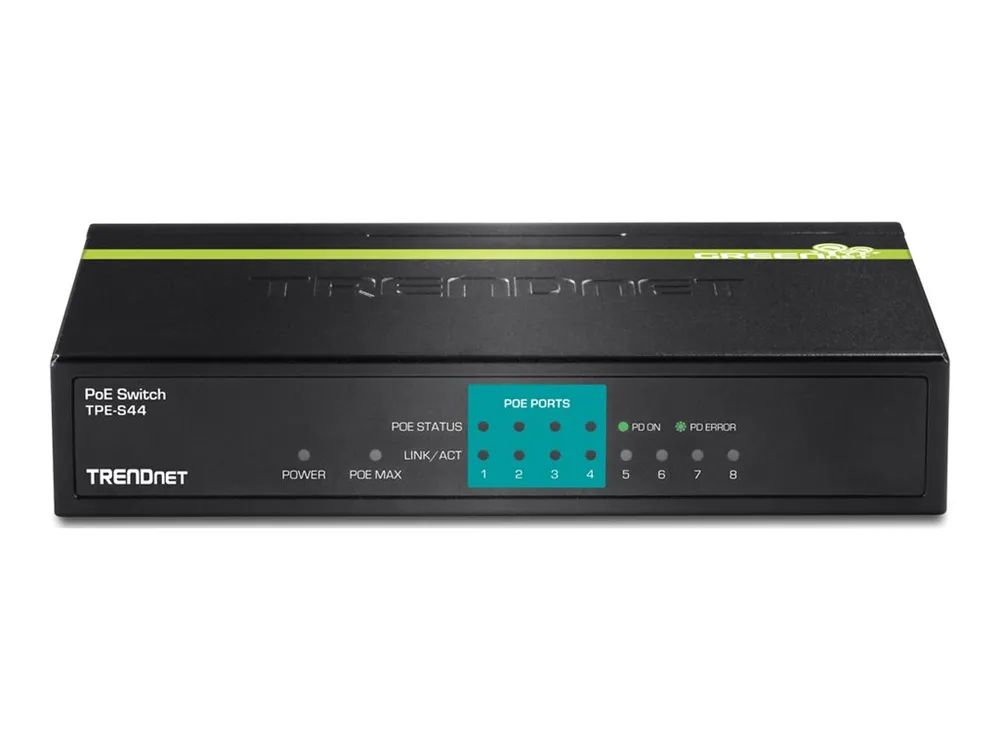 TRENDnet TPE-S44 - Switch - 4 x 10/100 (PoE) + 4 x 10/100