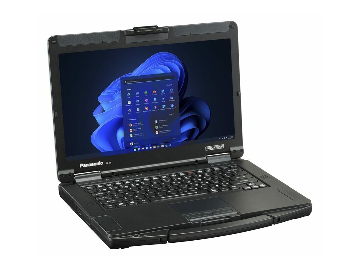 Panasonic Toughbook 55 - Robust - Intel Core i5 1345U / 1.6 GHz - Win 11 Pro - Intel Iris Xe Grafikkarte - 16 GB RAM - 512 GB SSD NVMe, TCG Opal Encryption - 35.6 cm (14")
