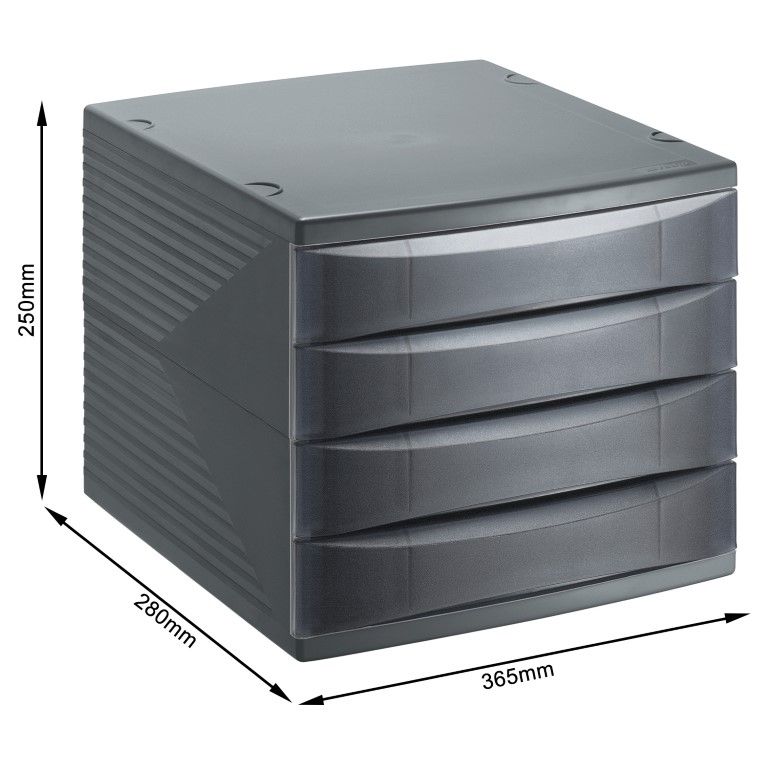 Rotho Bürobox 4 Schübe geschlossen QUADRA