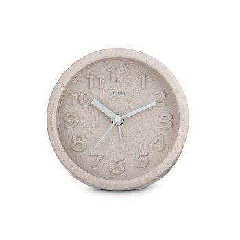 Hama Wecker "Fuerteventura", ohne Ticken, rund, Ø 12 cm, Beige