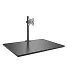 Lindy Single Display Short Bracket w/ Pole & Desk Clamp - Befestigungskit - einstellbarer Arm - für Monitor - Stahl - Silber - Bildschirmgröße: 43.2-71 cm (17"-28")