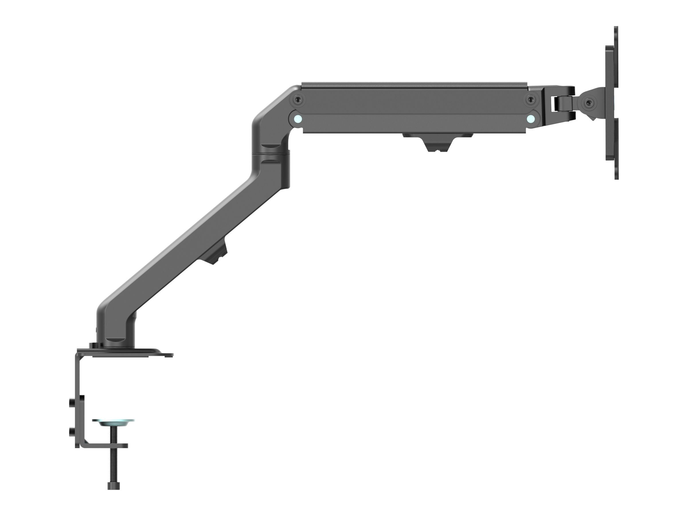 Vision VFM-DAD/4 - Befestigungskit - einstellbarer Arm - für 2 LCD-Displays oder LCD-Display und Notebook/Tablet - Aluminium, Stahl - mattschwarz - Bildschirmgröße: 43.2-68.6 cm (17"-27")