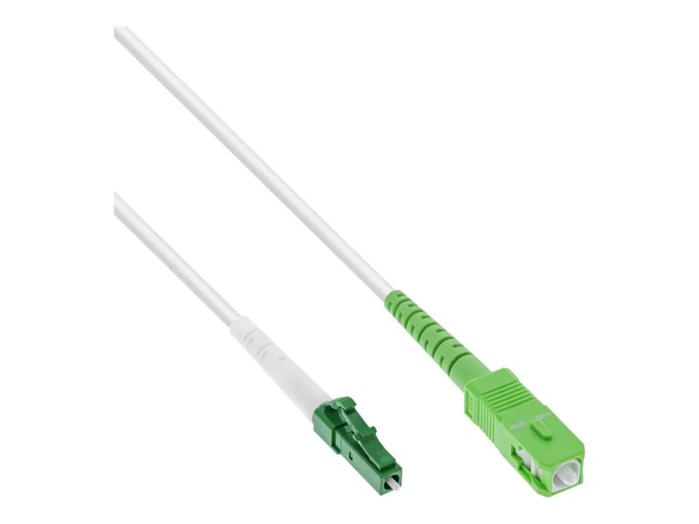 InLine LWL Simplex Kabel - FTTH - LC/APC 8° zu SC/APC 8° - 9/125µm - OS2 - 1m