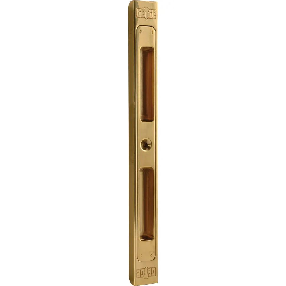 Dormakaba Schließblech verstellbar SB/VAR einfräsbar, 210 x 20 x 10 mm, Messing poliert