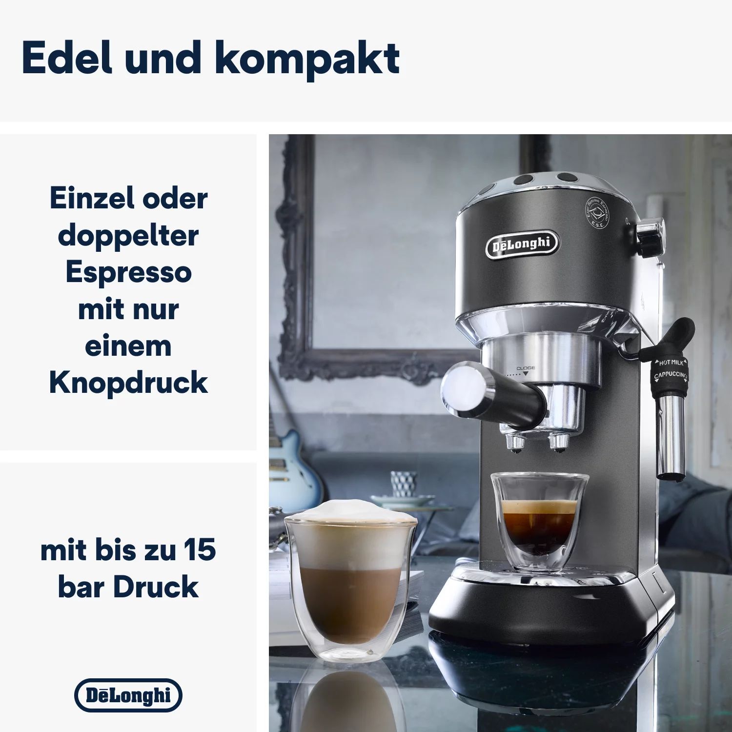 De'Longhi Espressomaschine Dedica EC685.BK