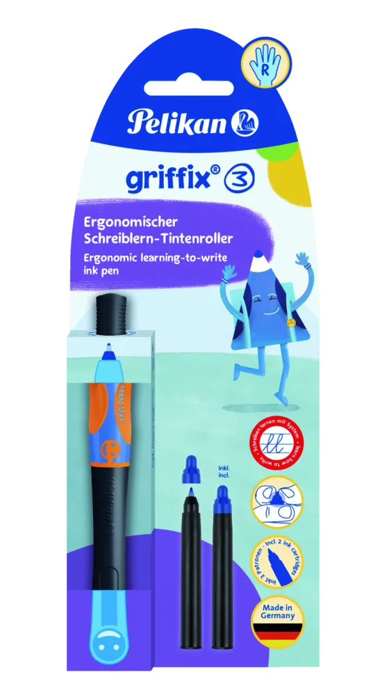 Pelikan griffix® Tintenschreiber für Rechtshänder, Neon Black