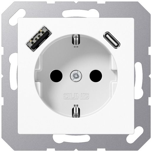 Jung SCHUKO-STECKDOSE M. USB TYP AC / JUNG A1520-15CAWW