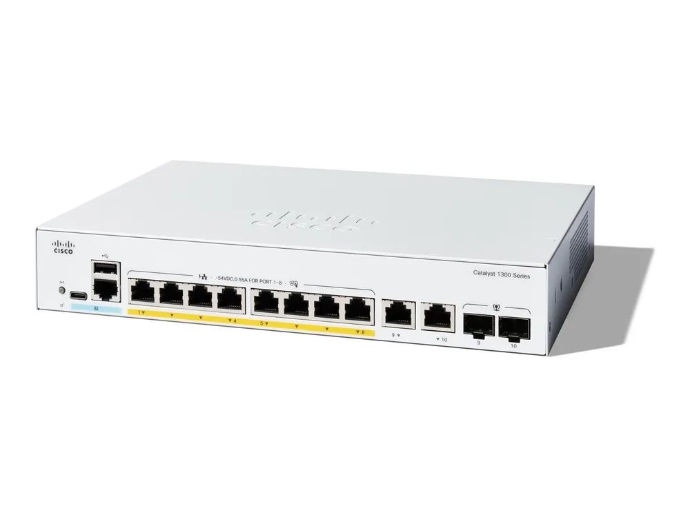 Cisco Catalyst 1300-8P-E-2G - Switch - L3 - managed - 8 x 10/100/1000 (PoE+)
