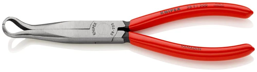 KNIPEX Mechanikerzange mit Kunststoff überzogen schwarz atramentiert 200 mm
