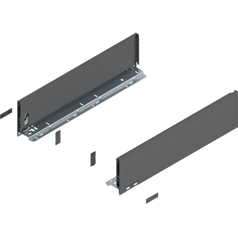 BLUM LEGRABOX pure Zarge Höhe K, NL 500, Oriongrau-matt
