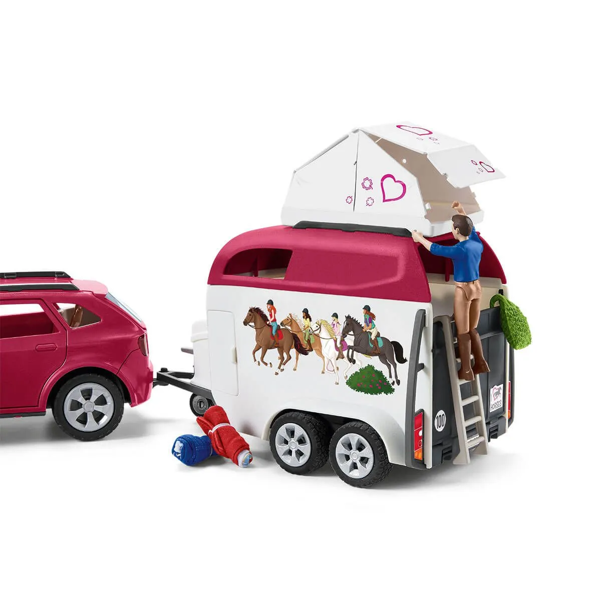 Schleich Abenteuer mit Auto und Pferdeanhänger