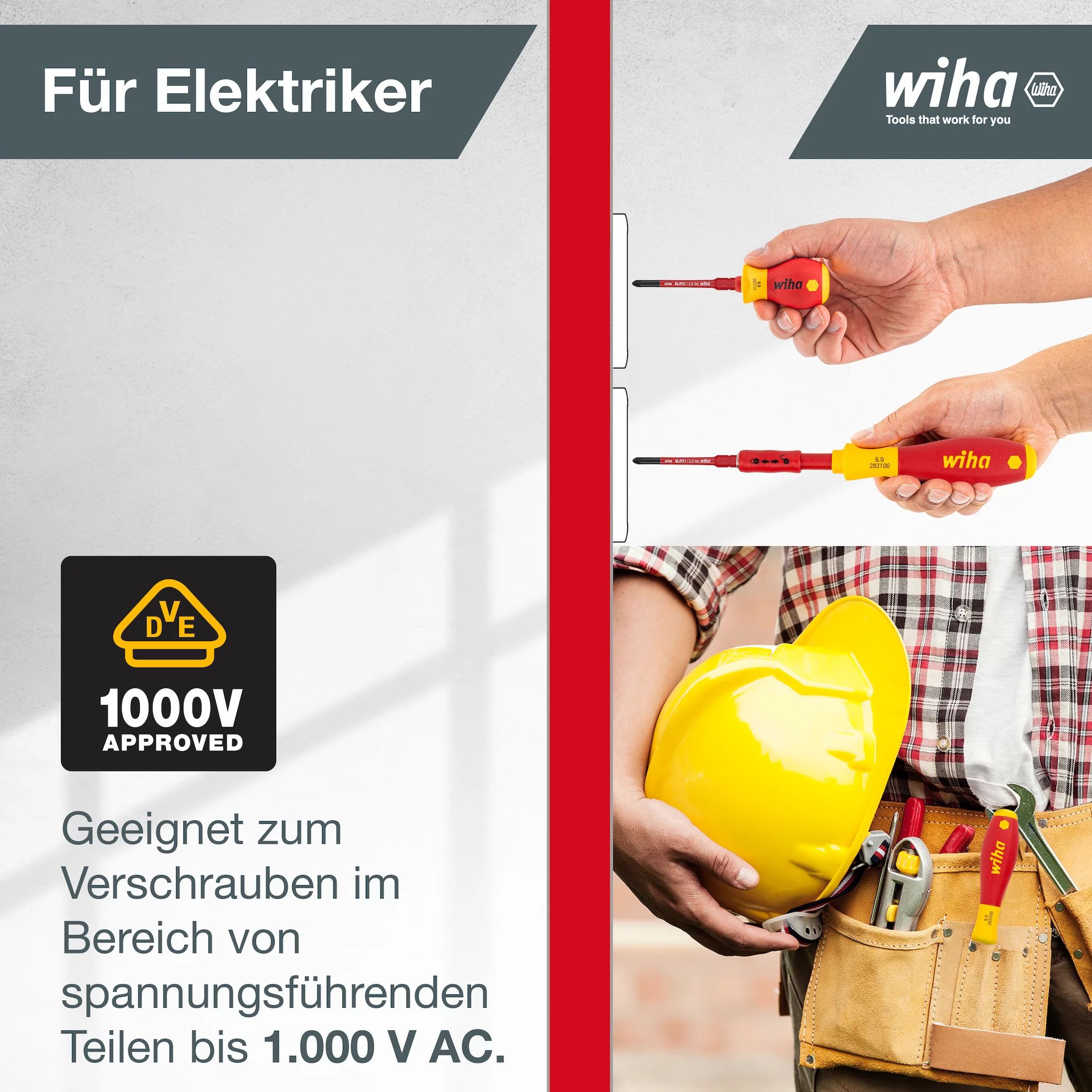 Wiha Schraubendreher und Bit Set slimVario® gemischt 19-tlg. inkl. Falttasche