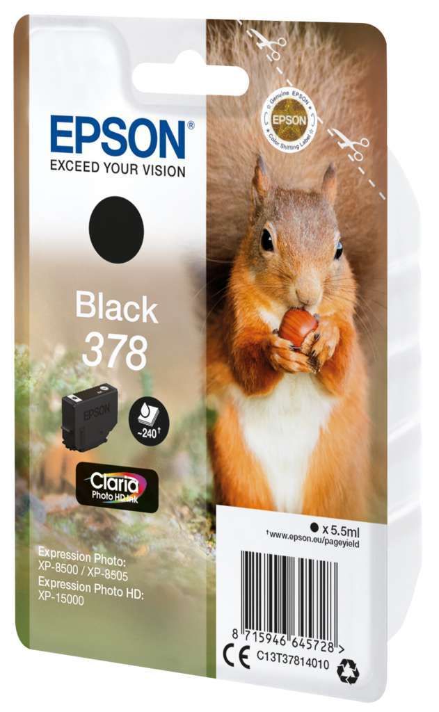 Epson 378 Tinte Eichhörnchen Single, schwarz
