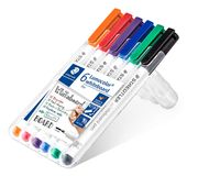 STAEDTLER Lumocolor 301 - Marker - für Flipchart, Whiteboard - verschiedene Farben - 1 mm - Mittel (Packung mit 6)