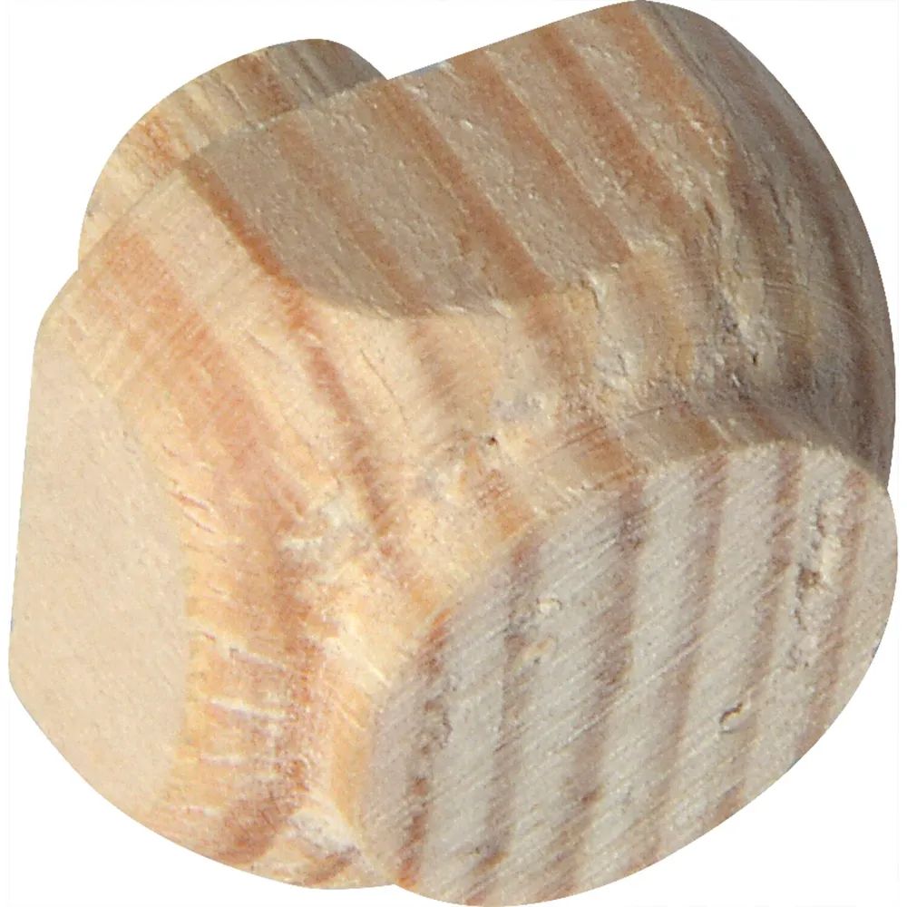 Alles im Griff Holzziernagel Breite 20, Höhe 20, Zapfen ø 10, Zapfenlänge 8 mm, Kiefer roh