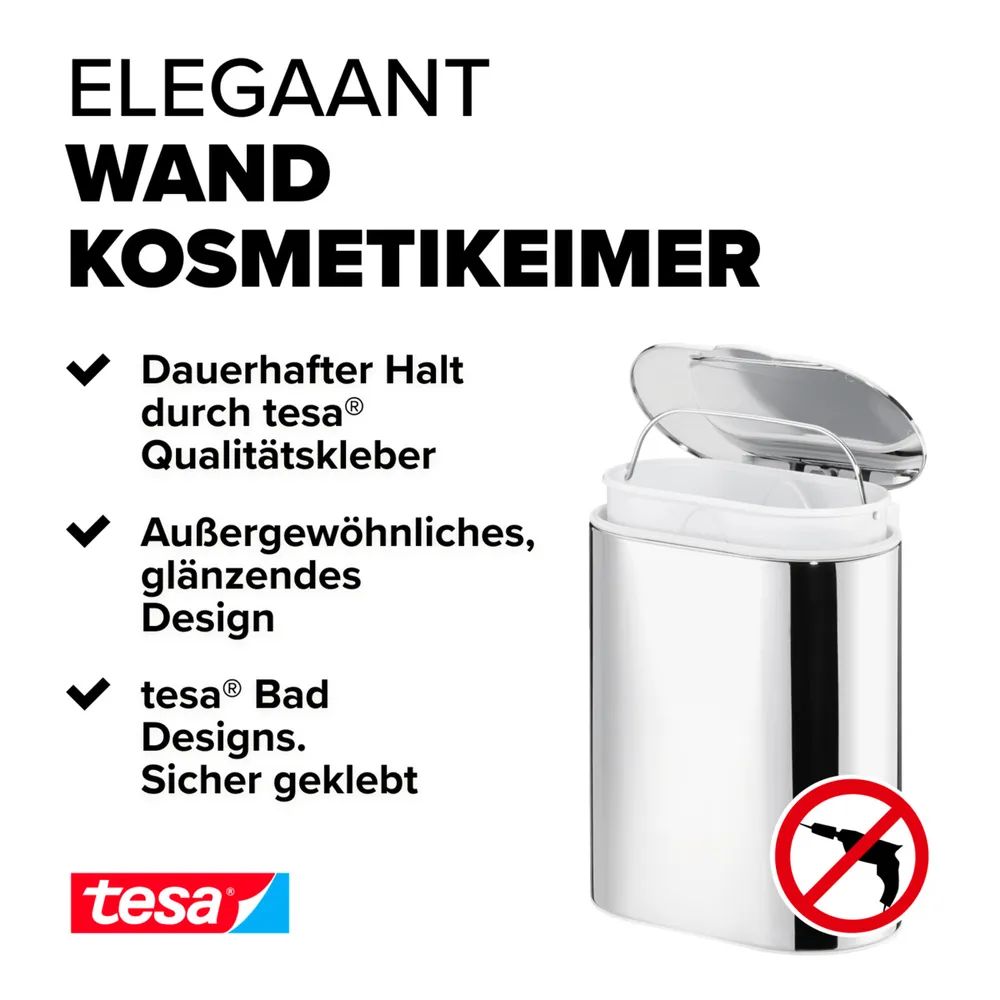 tesa® ELEGAANT Kosmetikabfalleimer–mit Klebelösung