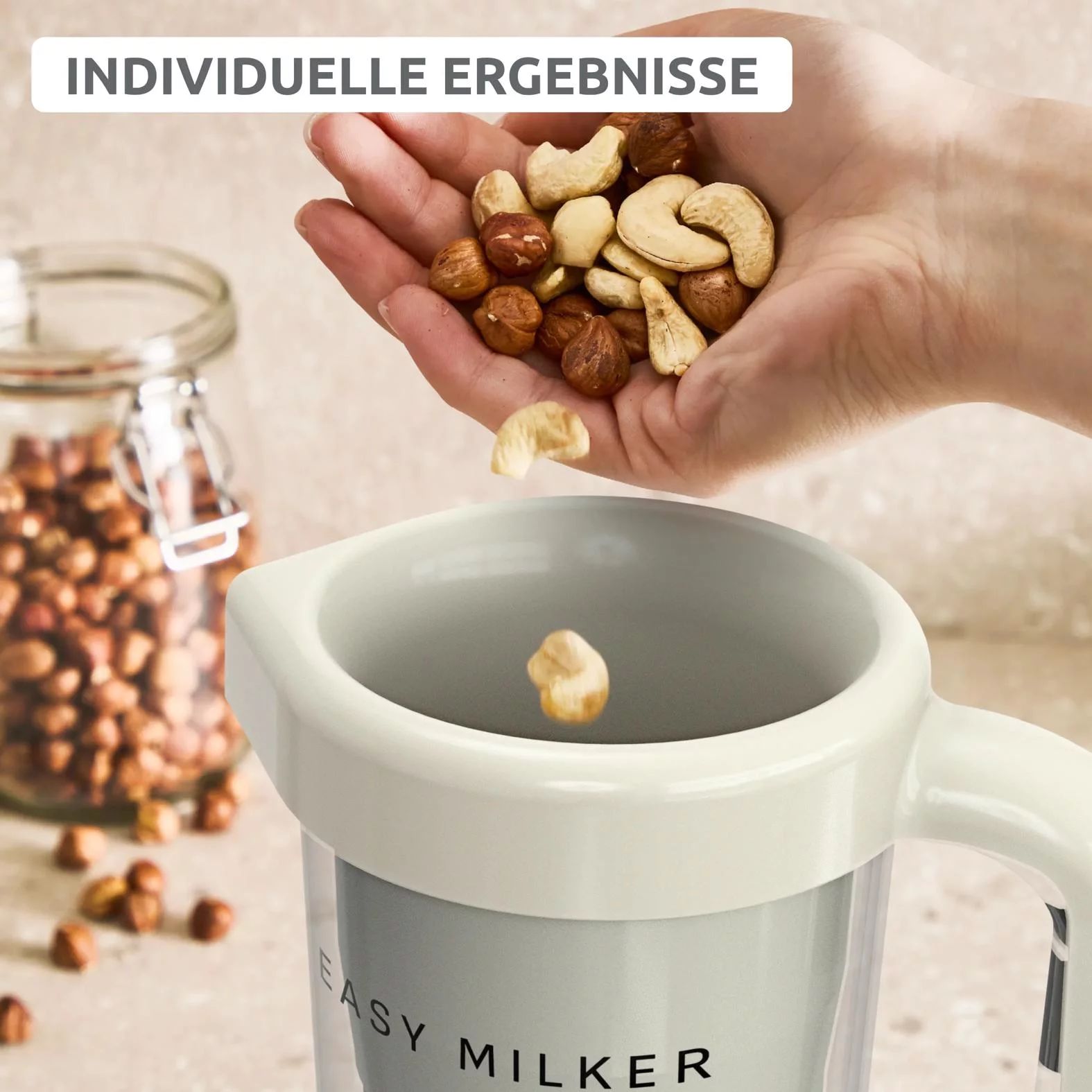 Tefal VZ700A Pflanzenmilchmaschine  Easy Milker - rise / argile