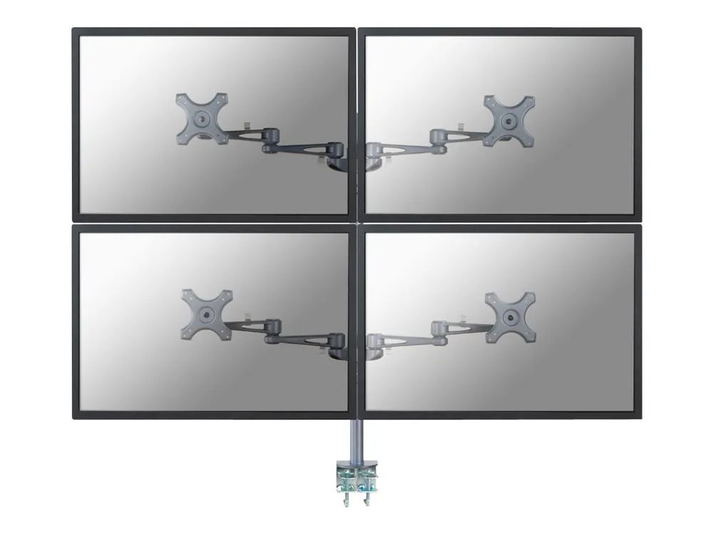Neomounts FPMA-D935D4 - Befestigungskit - Voll beweglich - für 4 LCD-Anzeigen - Silber - Bildschirmgröße: 25.4-68.6 cm (10"-27")