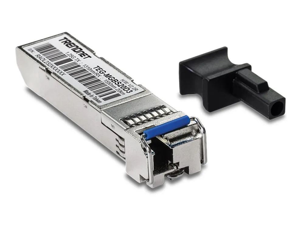 TRENDnet TEG MGBS20D3 - SFP (Mini-GBIC)-Transceiver-Modul - 1GbE - 1000Base-LX, Fibre Channel - LC Single-Modus - bis zu 20 km - 1550 (RX)