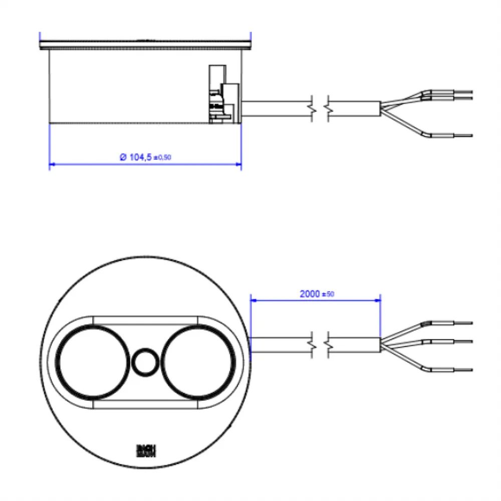 BACHMANN TWIST 2 2xCEE7/3 2,0m AEH RAL9010 30GE rund