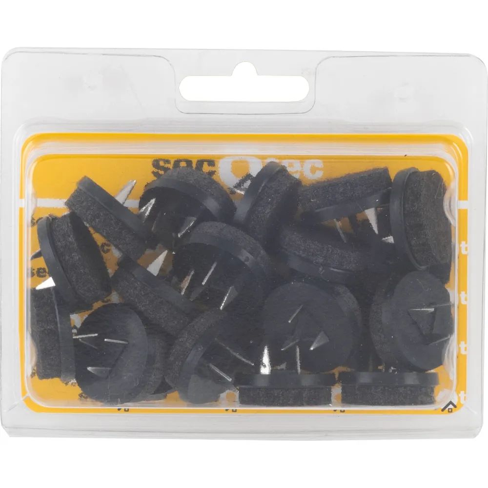 Schachermayer VVP SECOTEC Gleitnägel Puntak 25 mm mit Filz zum Nageln schwarz 20 Stk.