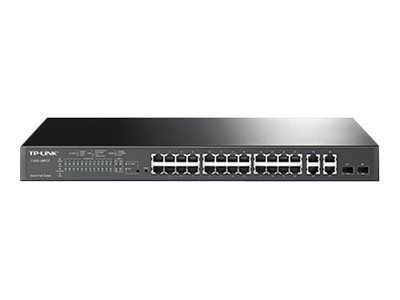 TP-LINK JetStream TL-SL2428P V6.6 - Switch - L3 - Smart - 24 x 10/100 + 2 x Kombi-Gigabit-SFP - an Rack montierbar - PoE+ (250 W)