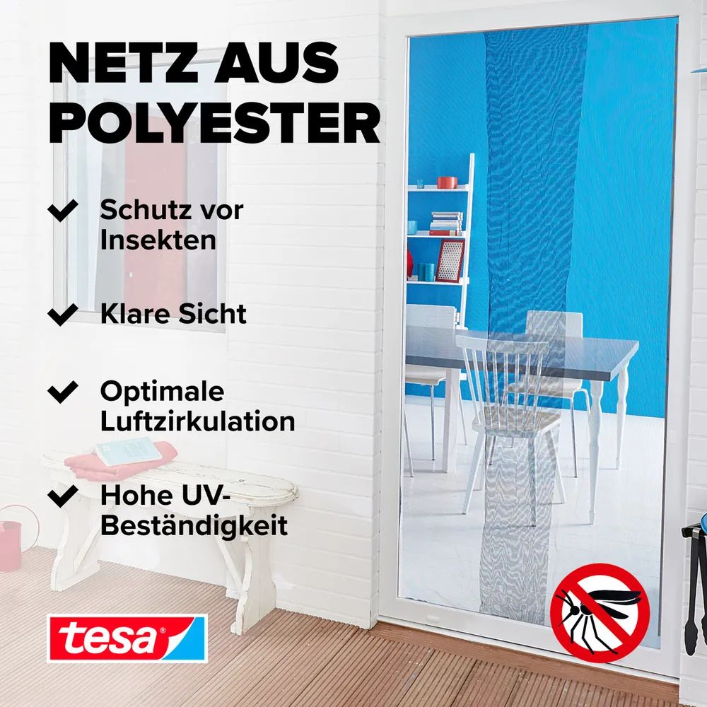 tesa® Insektenschutz Tür Standard 2,00 × 0,65 × 2,20 m, anthrazit