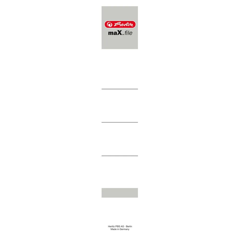 herlitz Ordnerrückenschild maX.file, zum einstecken,5 cm, weiß, 10 Stück