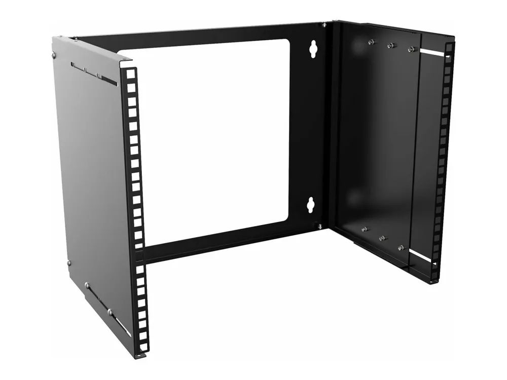 Lanview by Logon - Schrank offener Rahmen - adjustable depth - geeignet für Wandmontage - Schwarz - 8U - 48.3 cm (19")