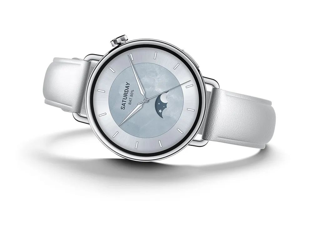 Xiaomi Watch S4 41mm with White Leather Strap