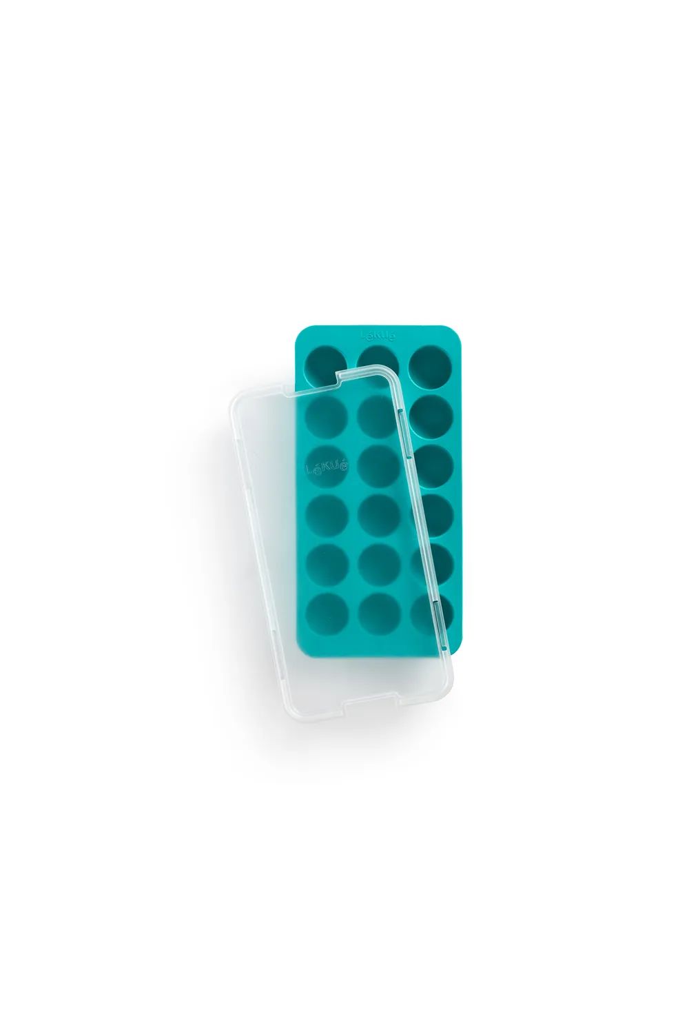 Lékué Runde Eiswürfelform mit Deckel - Turquoise