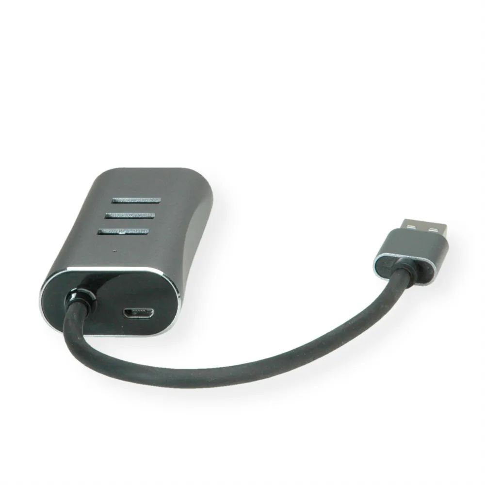 VALUE USB 3.2 Gen 1 zu Gigabit Ethernet Konverter + 3-Port USB Hub